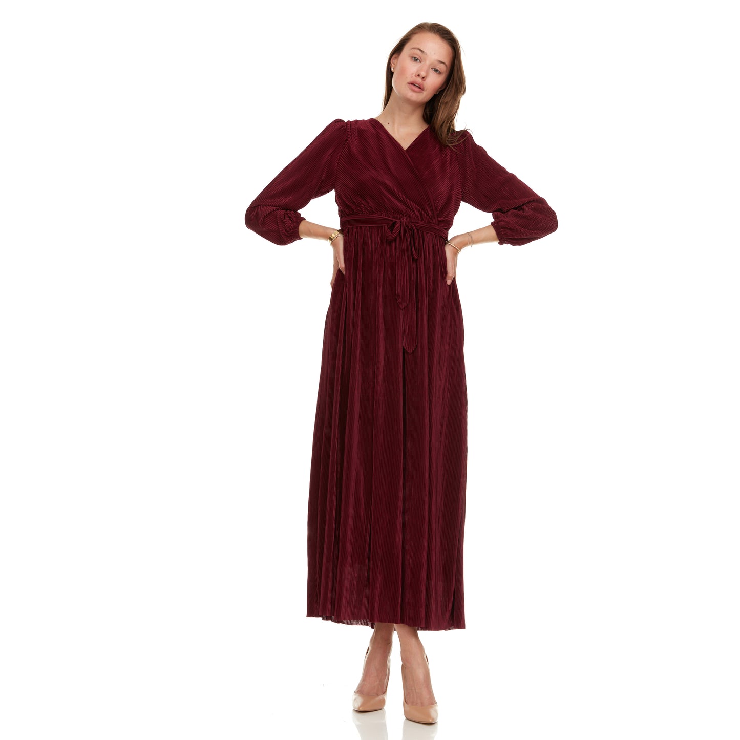 SOHO PLEAT MAXI - BURGUNDY