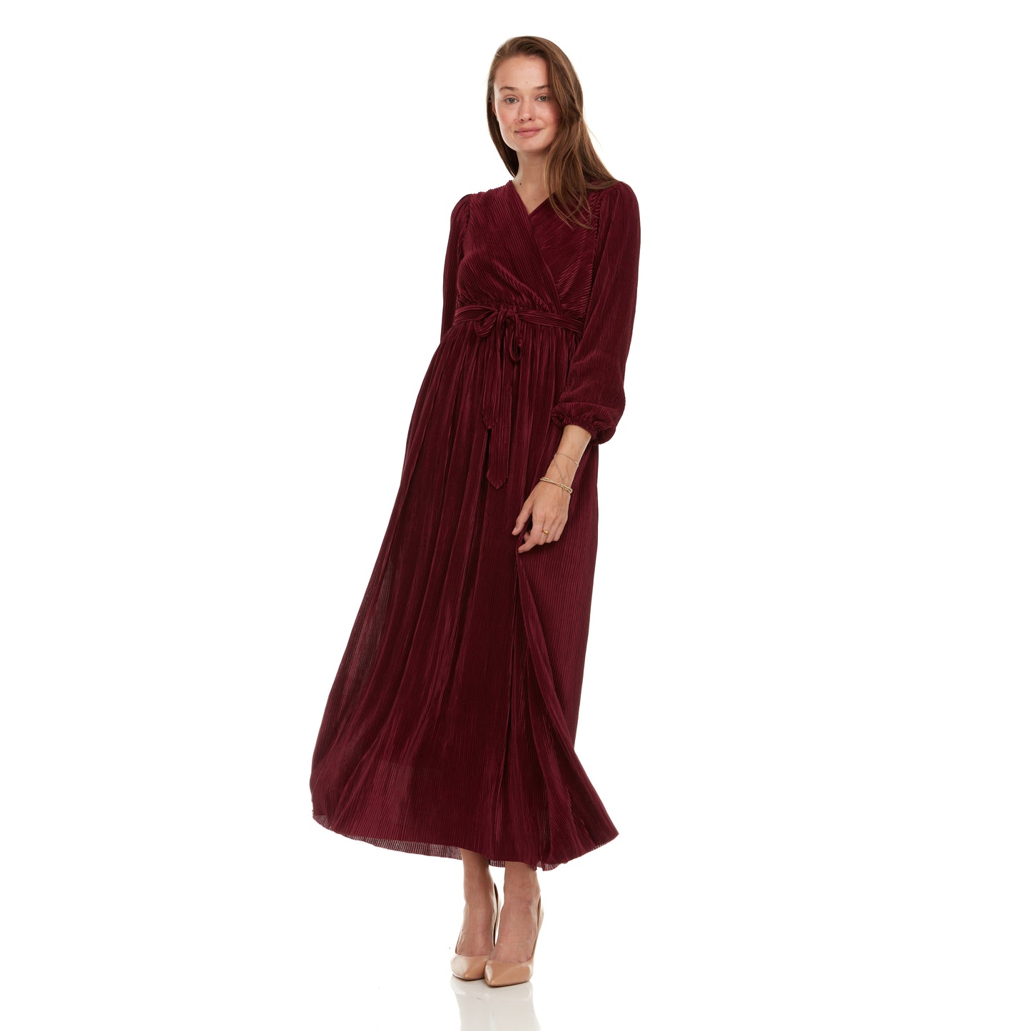 SOHO PLEAT MAXI - BURGUNDY