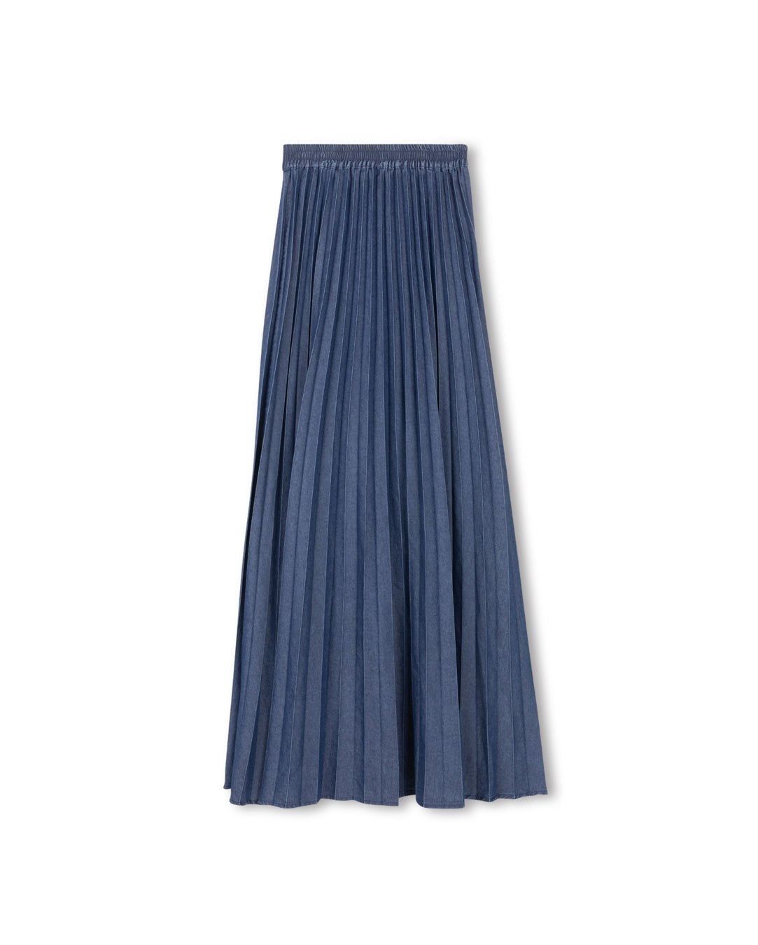 TWEED - DENIM PLEATED SKIRT