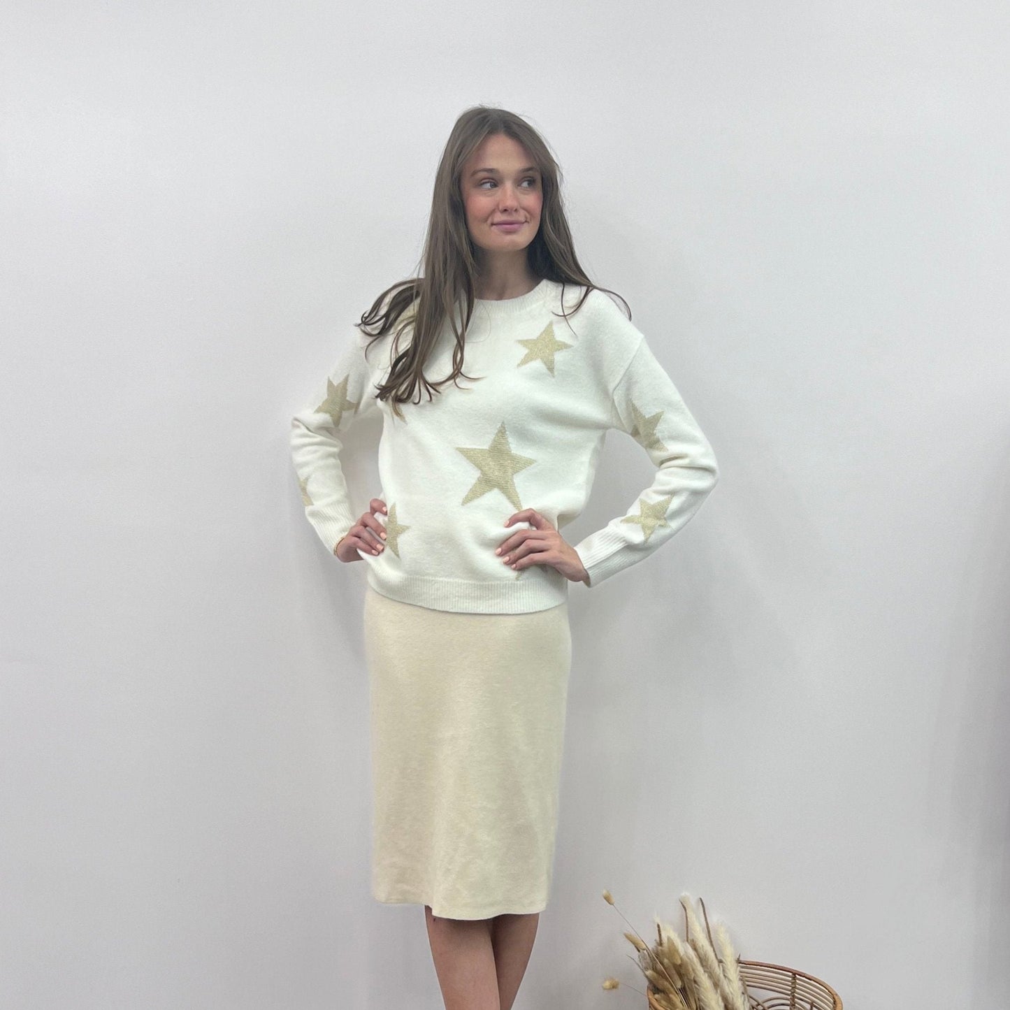 SOHO STAR SWEATER - IVORY