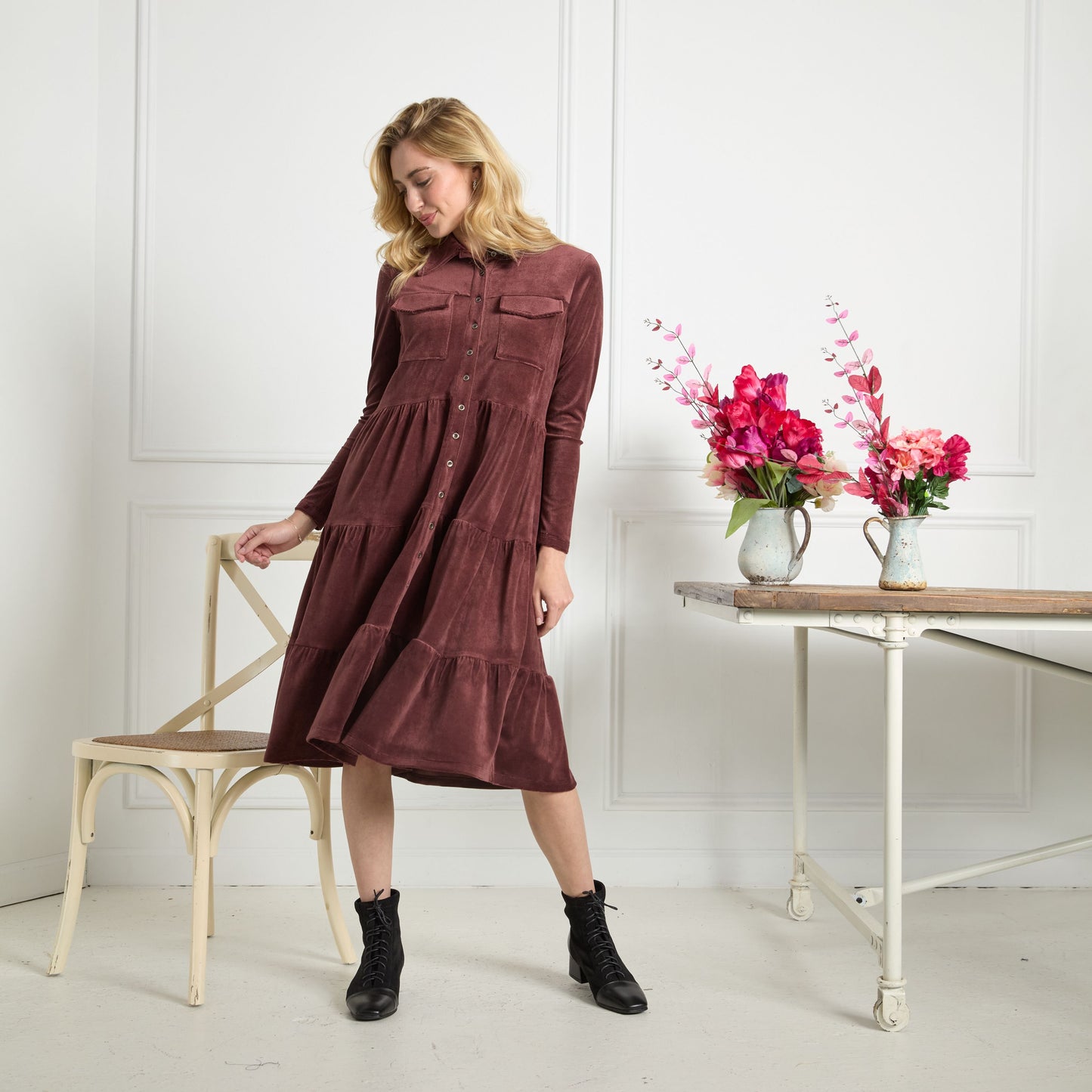 LIBBY DRESS RIB