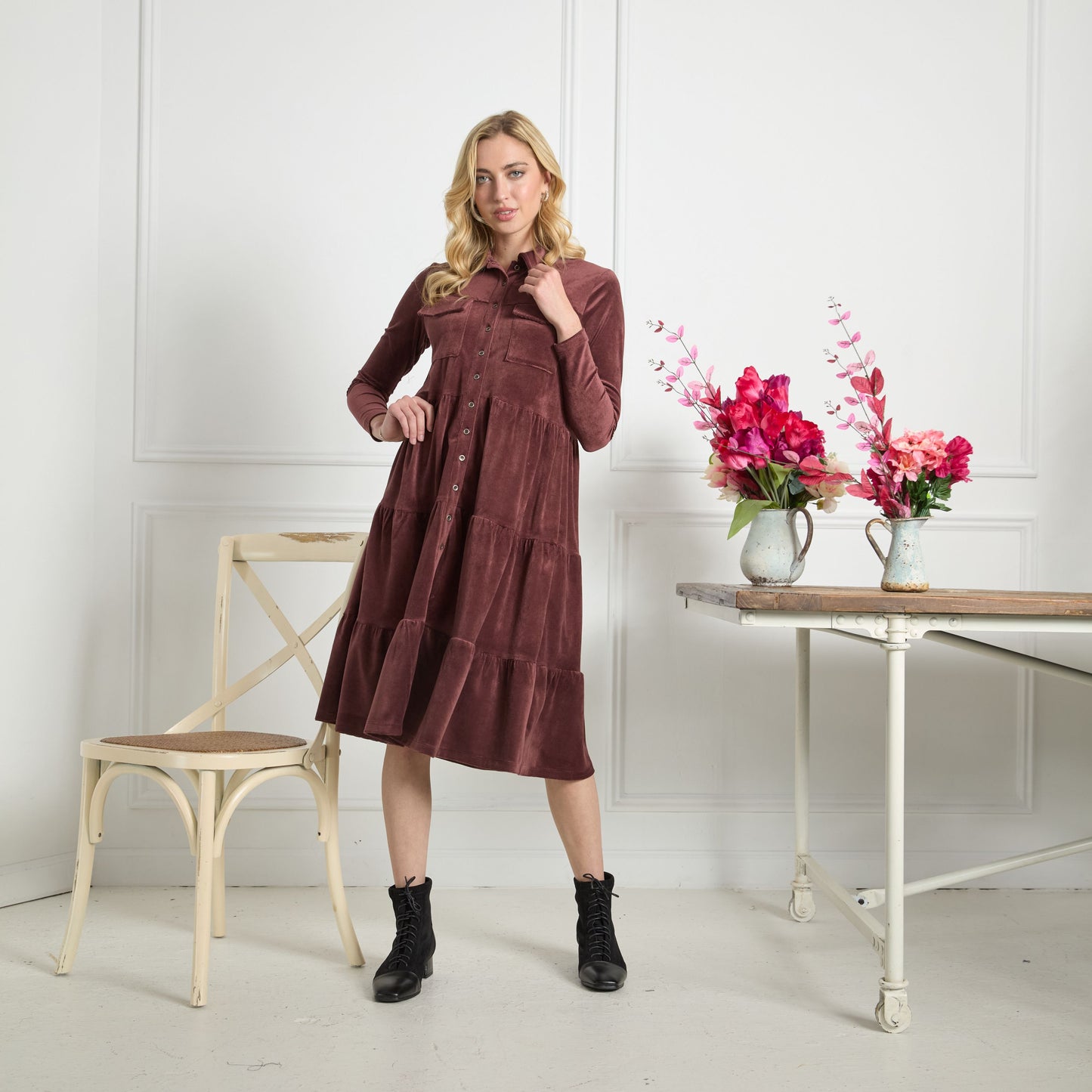 LIBBY DRESS RIB